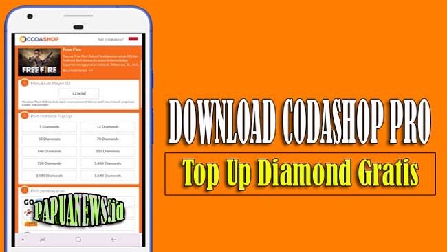 Codashop Pro Apk FF dan ML Top Up Diamond Gratis Terbaru 2021