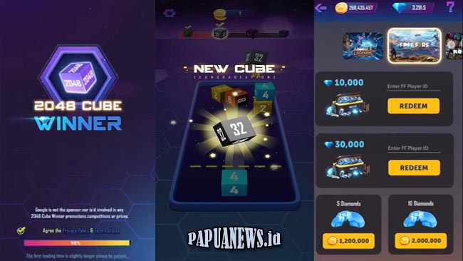 2048 Cube Winner Mod Apk Terbaru 2021 [Unlimited Diamond FF Gratis]