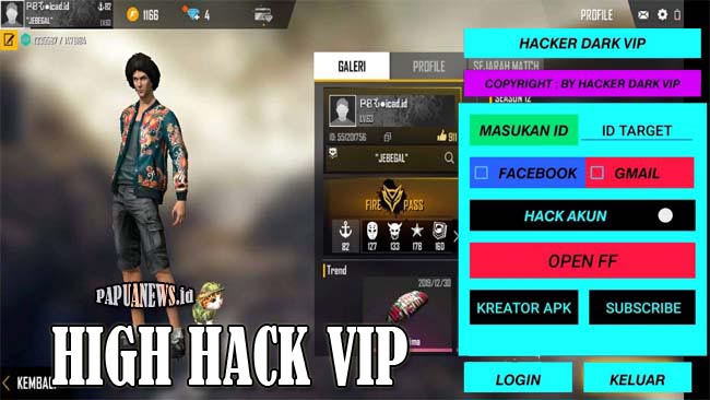 Download High Hack VIP APK FF Ambil Akun FF Sultan Terbaru 2021