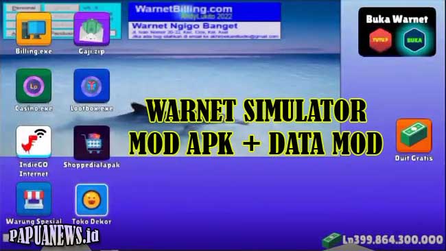 Tentang Warnet Simulator Mod apk